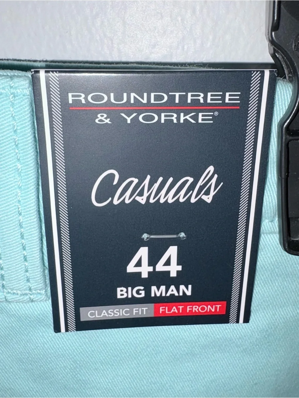 Roundtree & Yorke Mens Big & Tall Shorts 44 Frosted Blue Classic Fit NWT